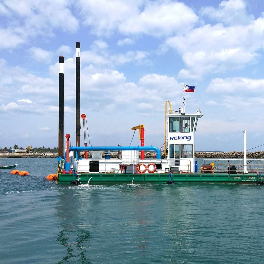 Drague à succion hydraulique à coupeuse d'eau de rivière Étang maritime intérieur Mer Pompe à sable Vendre Vase Drague Vaisseau Minier Côte Gravier CSD Usine de seaux sous-marins