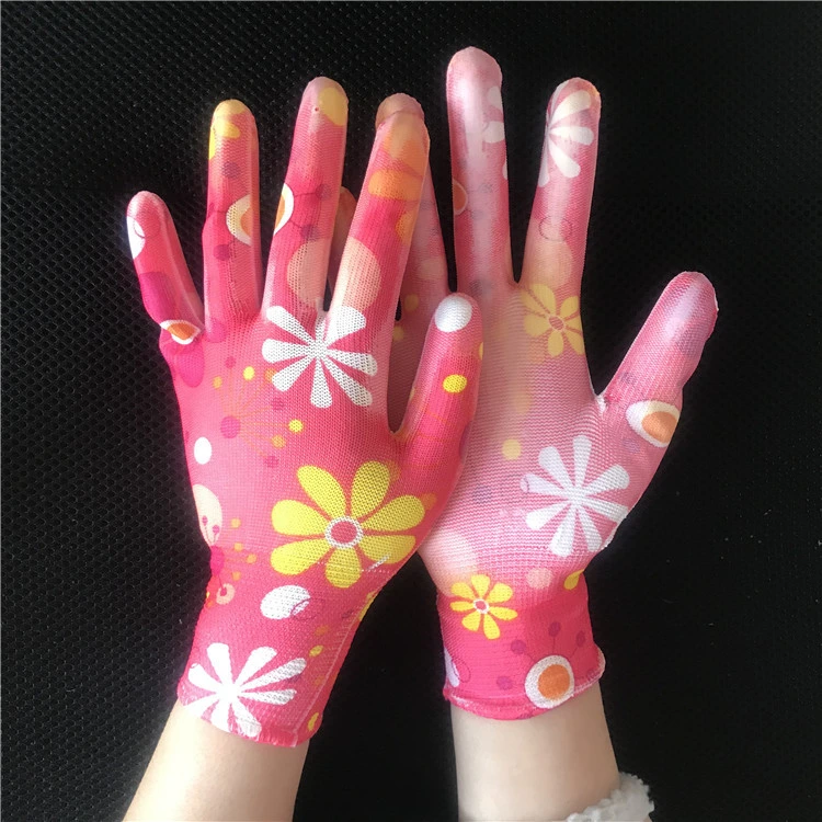 Colorful PU Coated Personal Protection Anti Static PU Gloves for Gardening Safety Glove