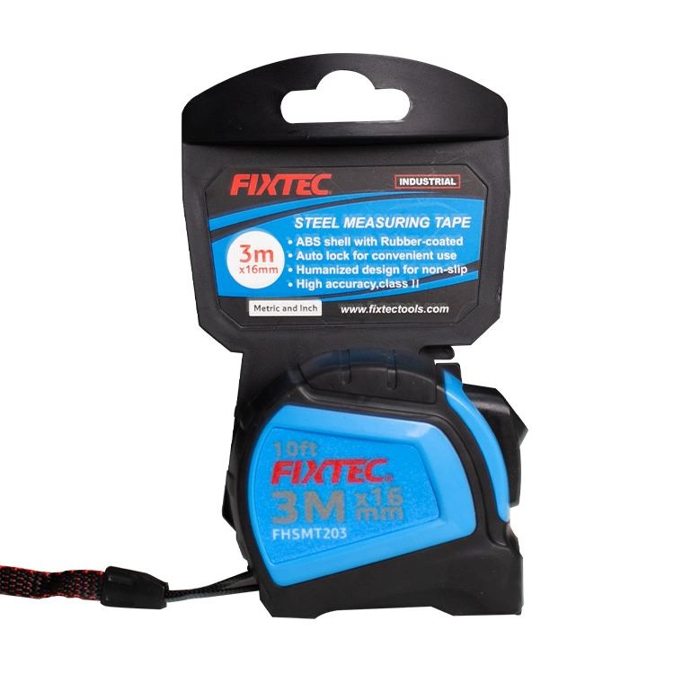 Fixtec Auto Locked Speed Mark Gripper cuchilla de acero recubierta acrílica Cinta métrica