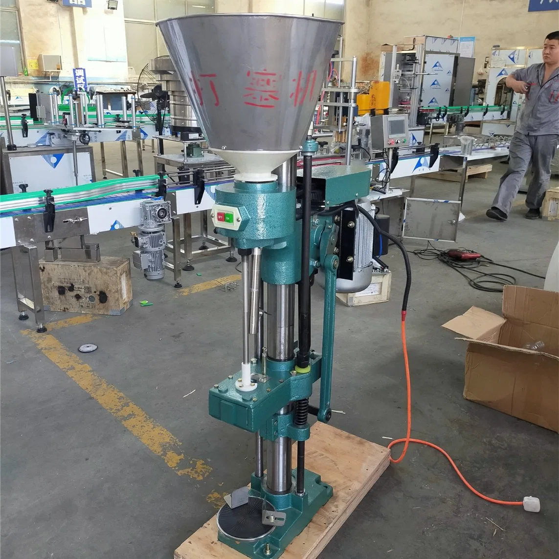 Cork Inserting Machine Semi-Auto Glass Bottle Grape Wine Wood Manufacturing Plant Restaurant Food Shop Spare Parts Provided