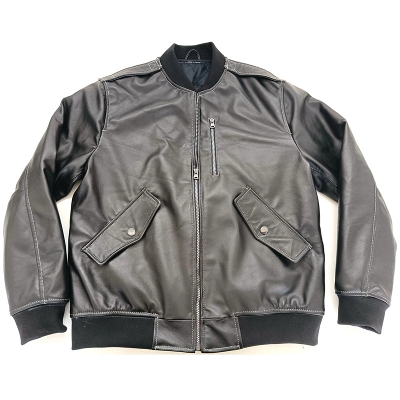 Bomber Clothes Windbreak Varsity Real Leather Garments Blazer Jackets Clothing