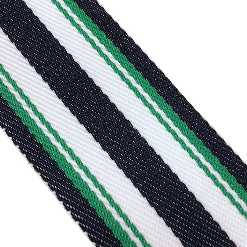 Custom Colorful Polyester Striped Double Face Taffeta Tricolor Woven Ribbon