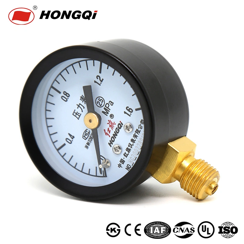 Hongqi Standard Dry Pressure Gauge 40 mm Diameter with Brass Internal