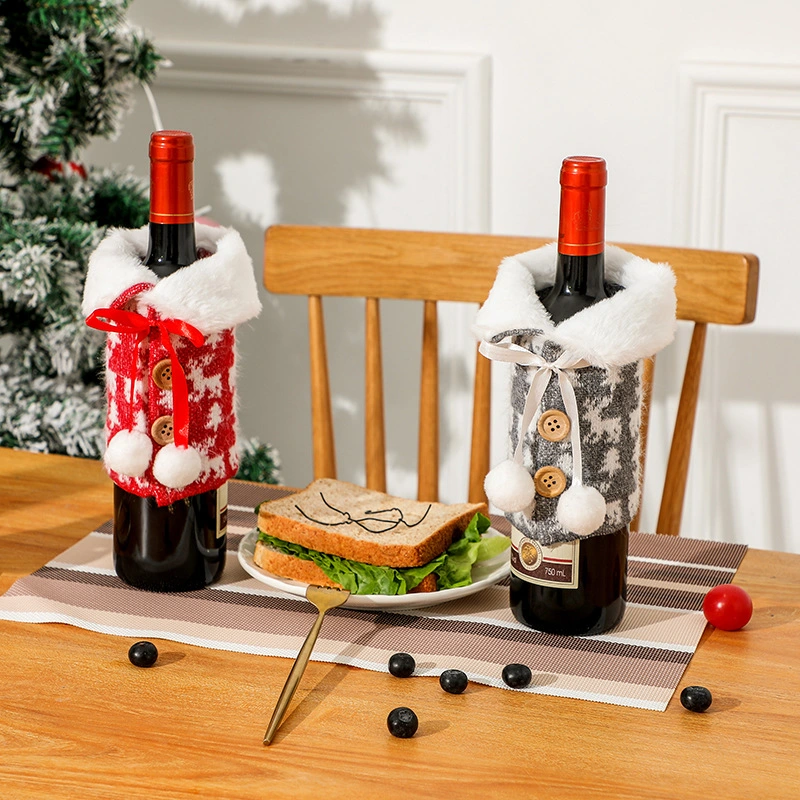 Creative Moose Knitting Plush Wine Champagne Bottle Cover