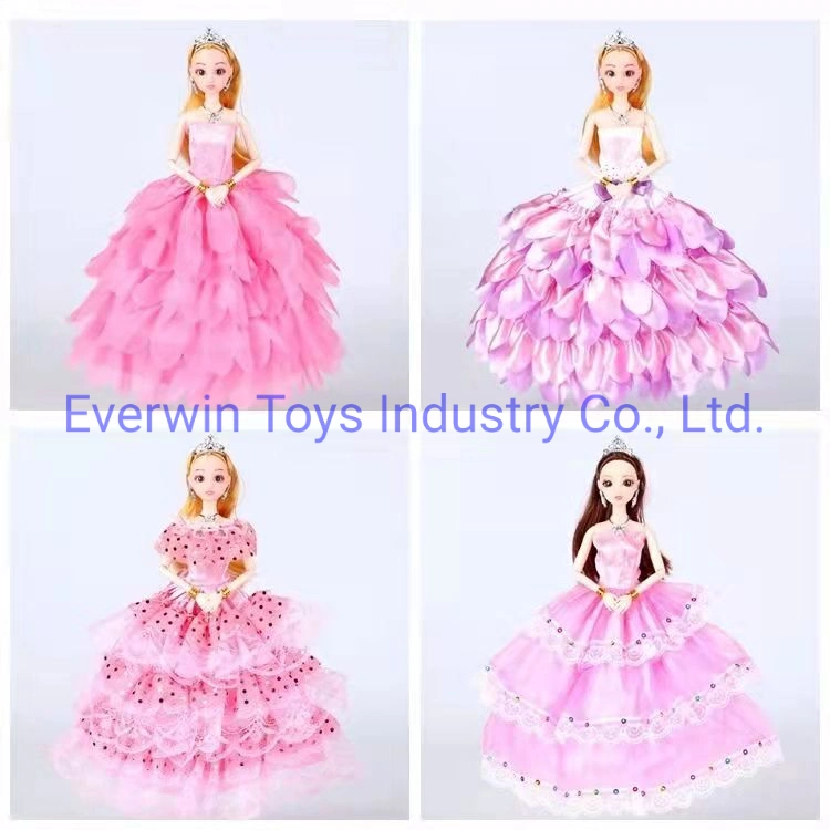 Plastic Toy Christmas Gift Doll Wedding Clothes Deluxe Wedding for Dolls