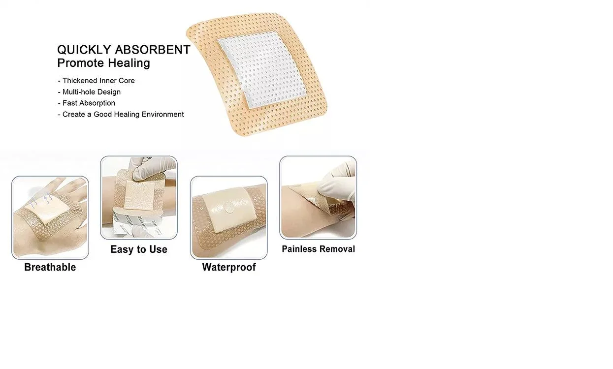 Medical Sterile Wound Bandage Silicone Foam Pad