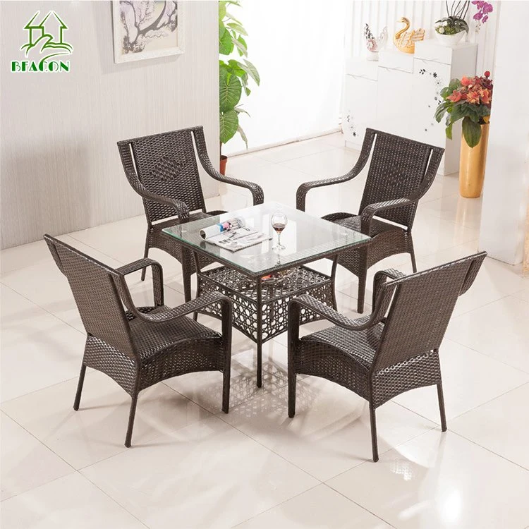 Classic Modern Outdoor Garden Courtyard Table Chair Rattan Wicker Furniture Set