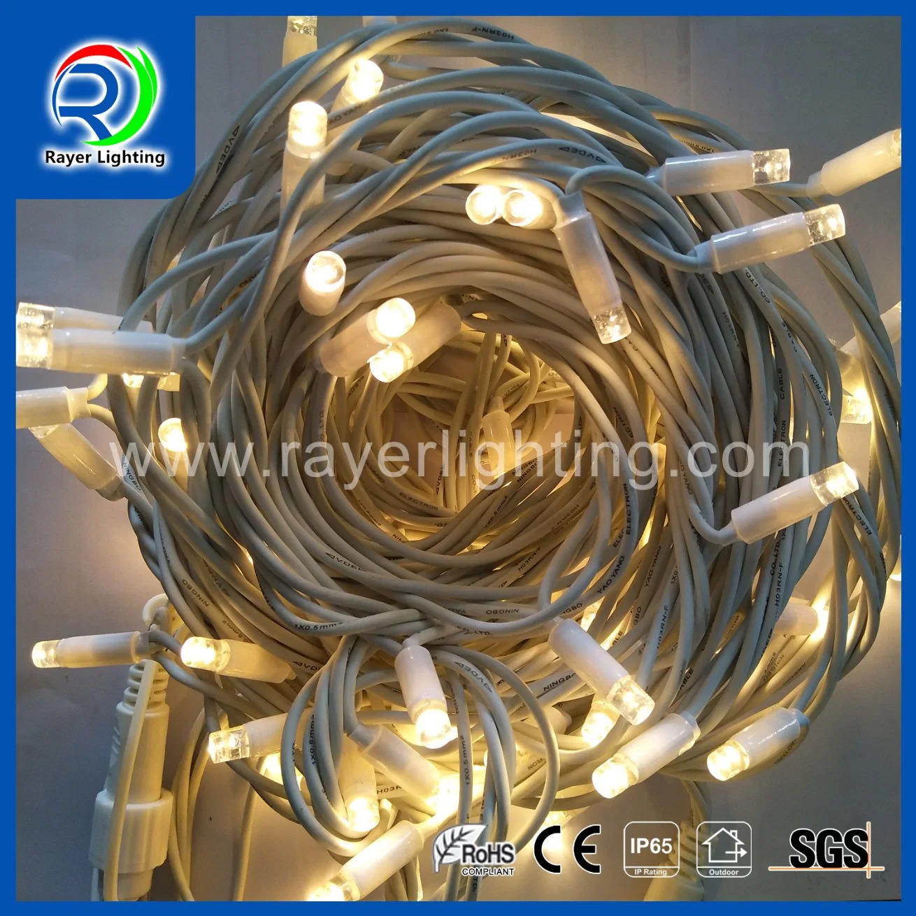 IP65 Outdoor Waterproof Rubber Wire Christmas String Lights