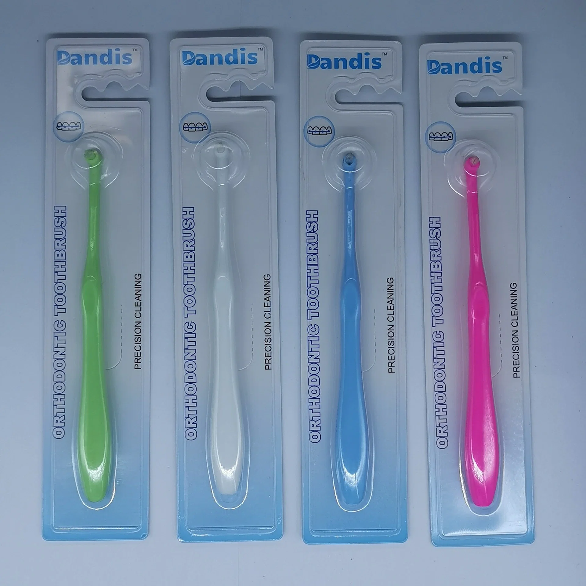 Plastic Colorful Orthodontic Toothbrush Single Bundle Orthodontic Tooth Brush