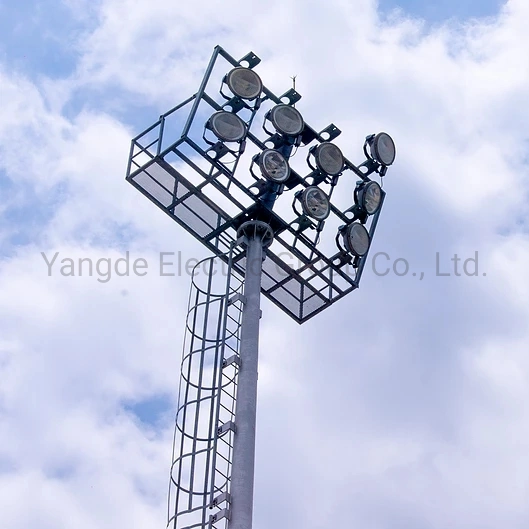 Stadium Spotlight/Floodlight 15m/18m/20m/25m/30m Galvanized Steel/Metal/Aluminum Solar/LED Street Lighting/Light Pole