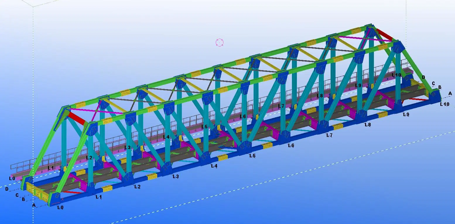 Steel Structure Prefab Truss Road Bridge/Railway Bridge