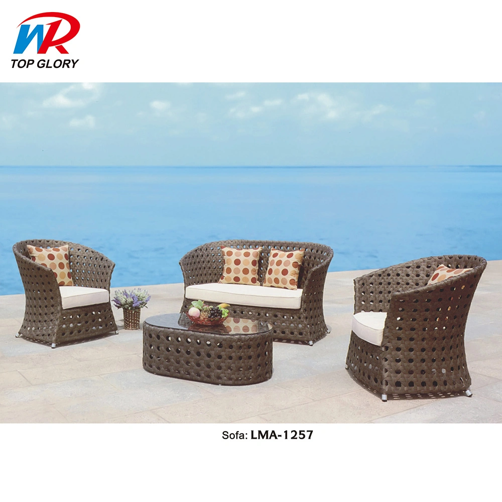 Hot Sale Professional OEM Factory Waterproof UV-Protection Outdoor Furniture Patio Cane Sofa Set