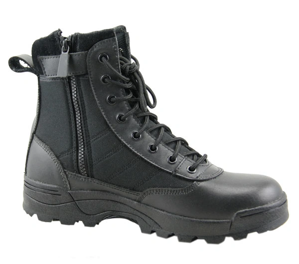 Botas Swat tácticas de piel negras