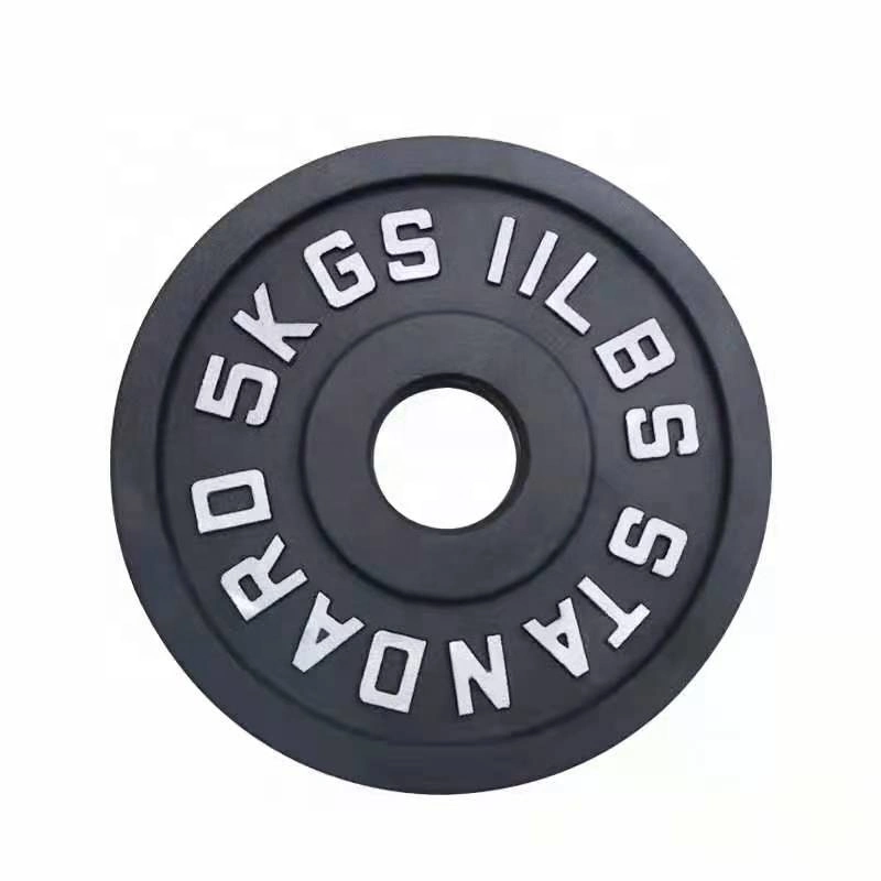 Tri-Grip Black Rubber Coated Olympic Weight Plate