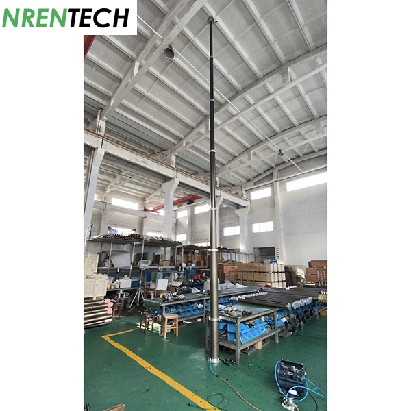 9m CCTV Pneumatic Telescopic Mast for Mobile Warning Surveillance System