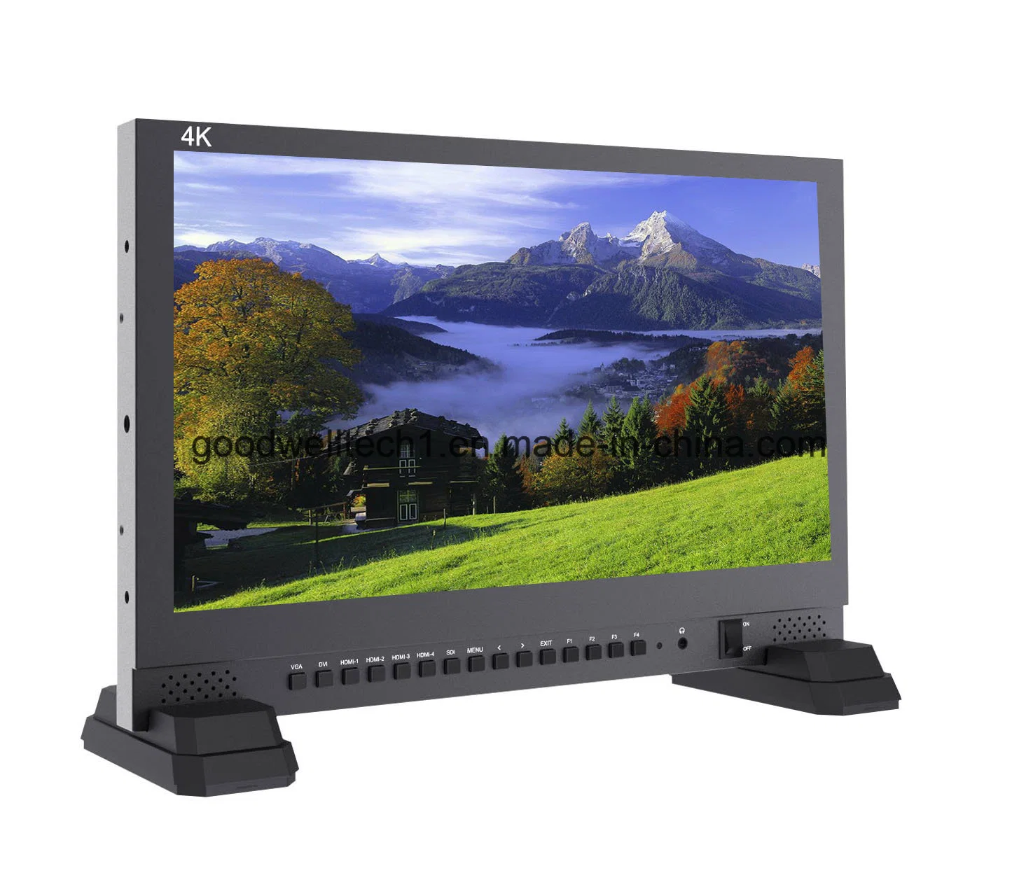 4K de IPS UHD 3840X2160 4xhdmi 3G SDI Quad Split de difusión de la pantalla del monitor LCD TFT 17,3"