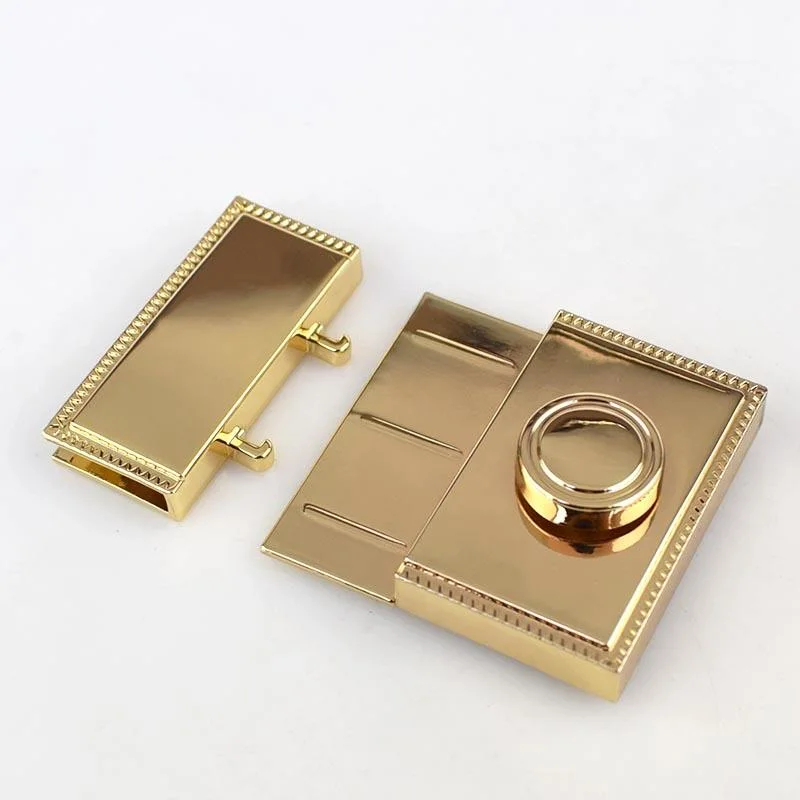 at-Ky256 50*45mm Lady Handbag Accessories Fitting Female Buckle Twist Turn Snap Lock Clasp Closure Replacement Bag Lock