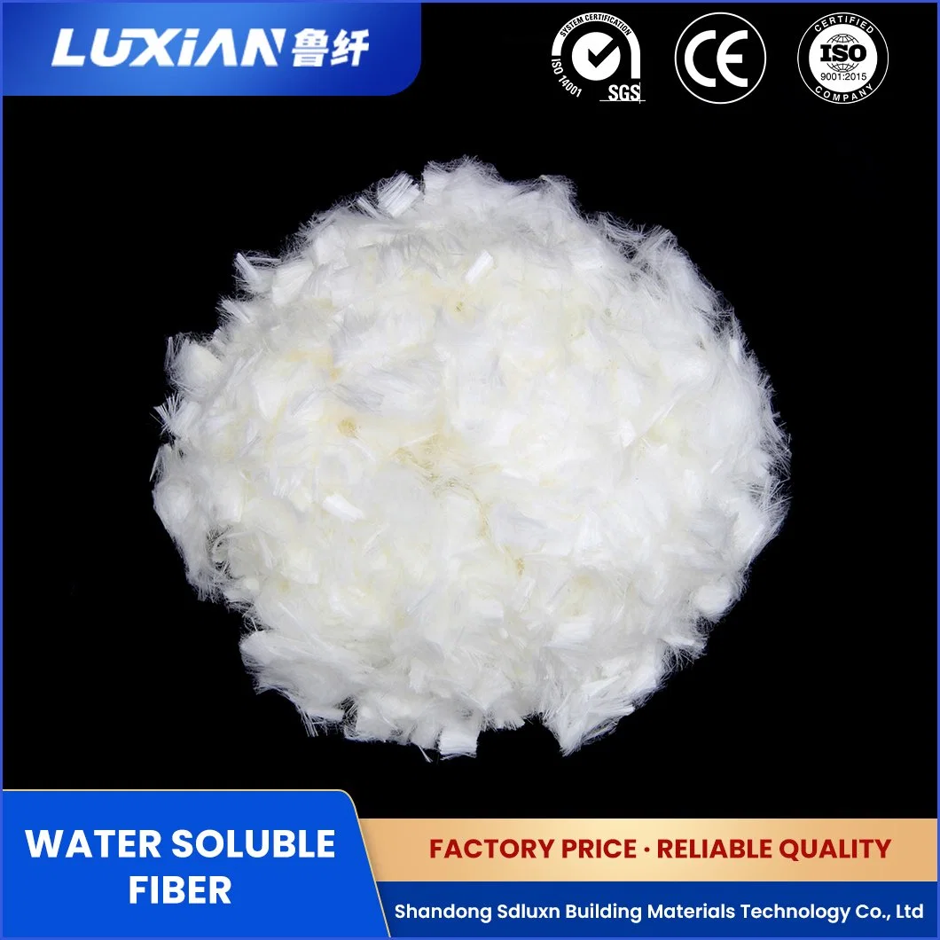 Luxn Short Filament Free Sample Polyvinyl Alcohol Lxpa-80 PVA Fibers for Concrete China Odorless and Non-Toxic PVA Concrete Mix Factory