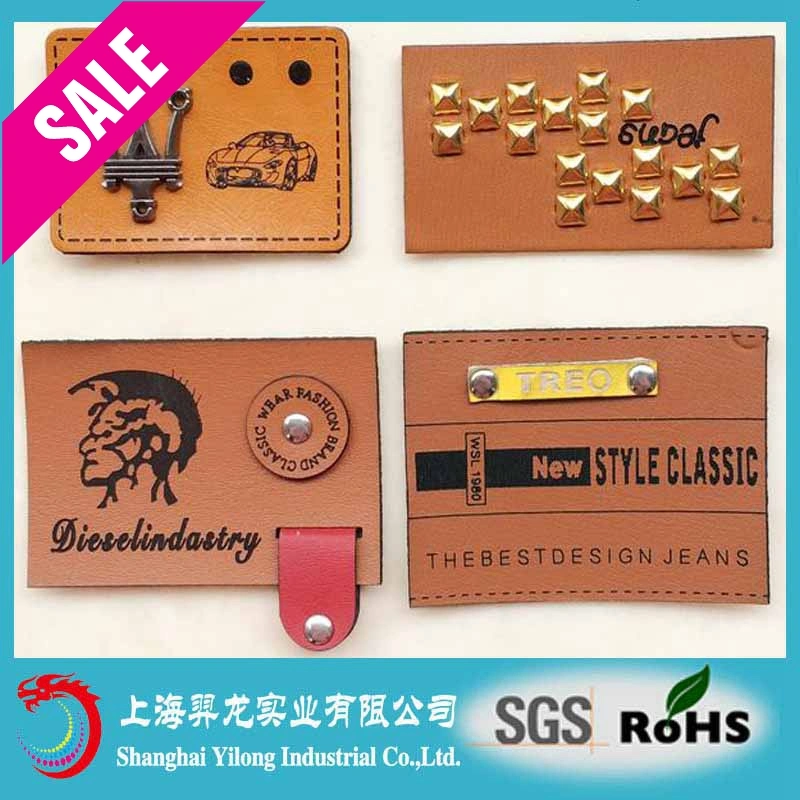 Embossed Metal Custom Garment Leather Label