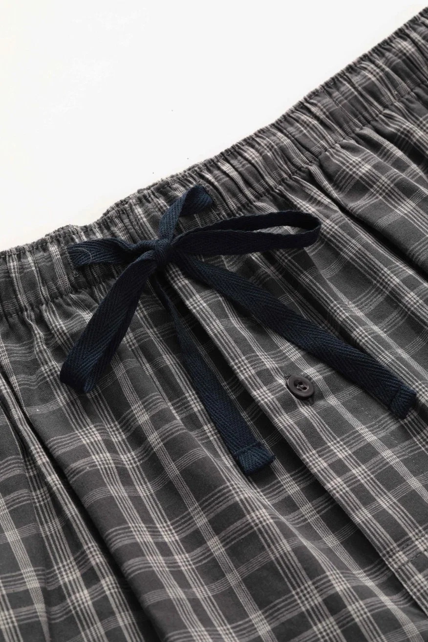 Le coton Plaid pour adultes Accueil Pajama Pantalon pantalon en coton d'ameublement Les hommes dorment en bas de l'usure d'accueil