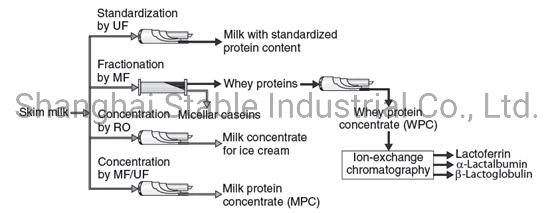 Membrananwendung für Milchprodukte