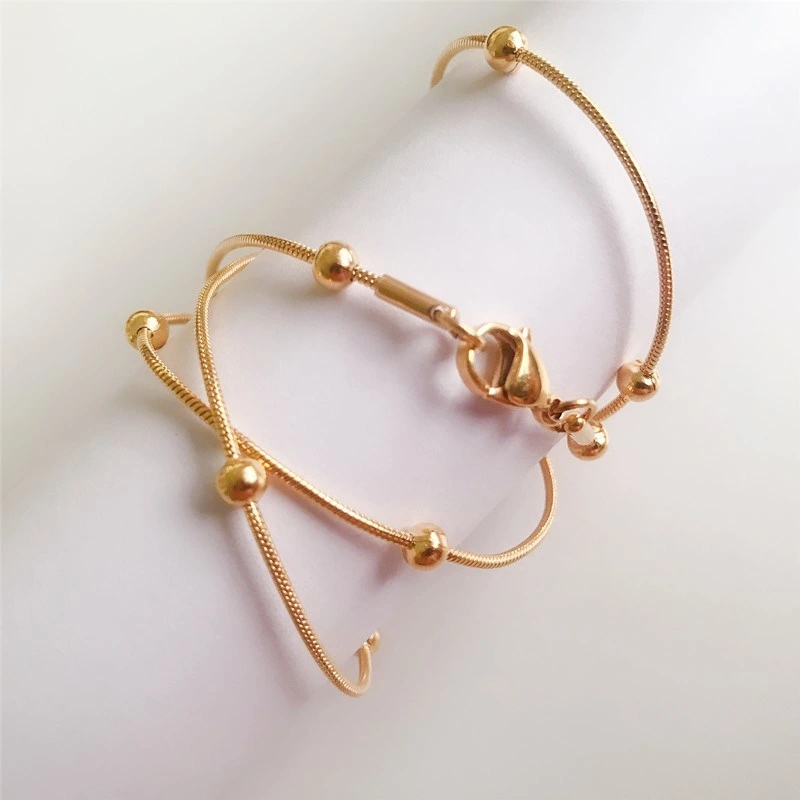 Wholesale/Supplier Charm Snake Chain Ball Bracelet Necklace Gold Plated Fashion Jewelry Accessories