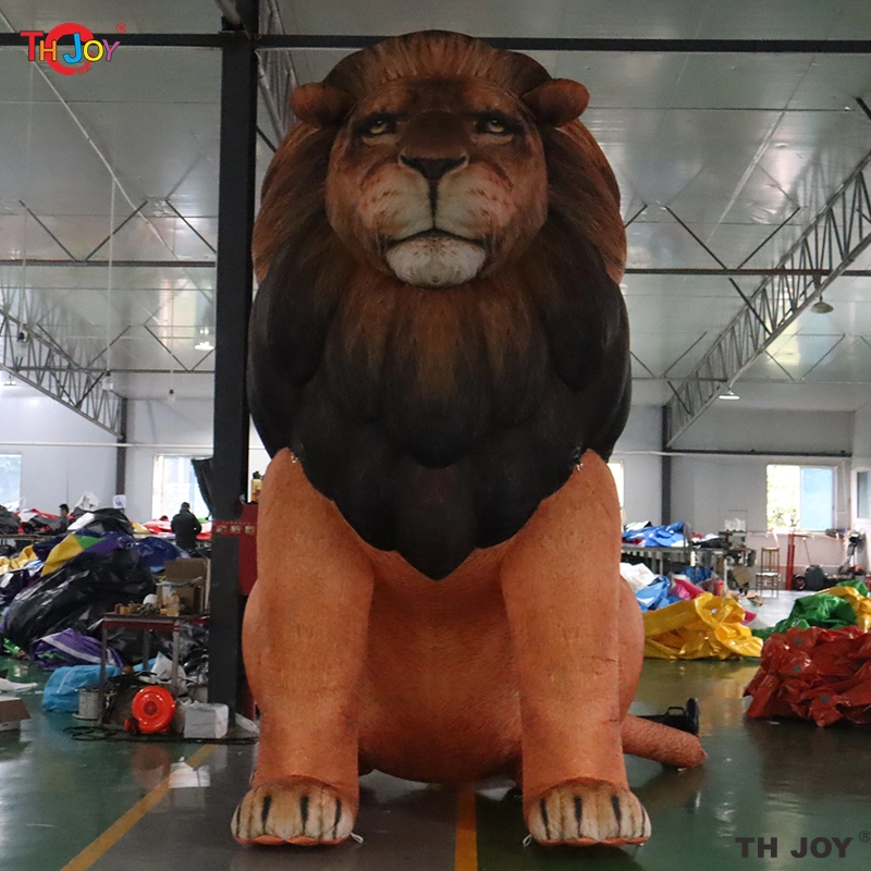 5m Tall Realistic Inflatable Animal Lion Cartoon for Advertising