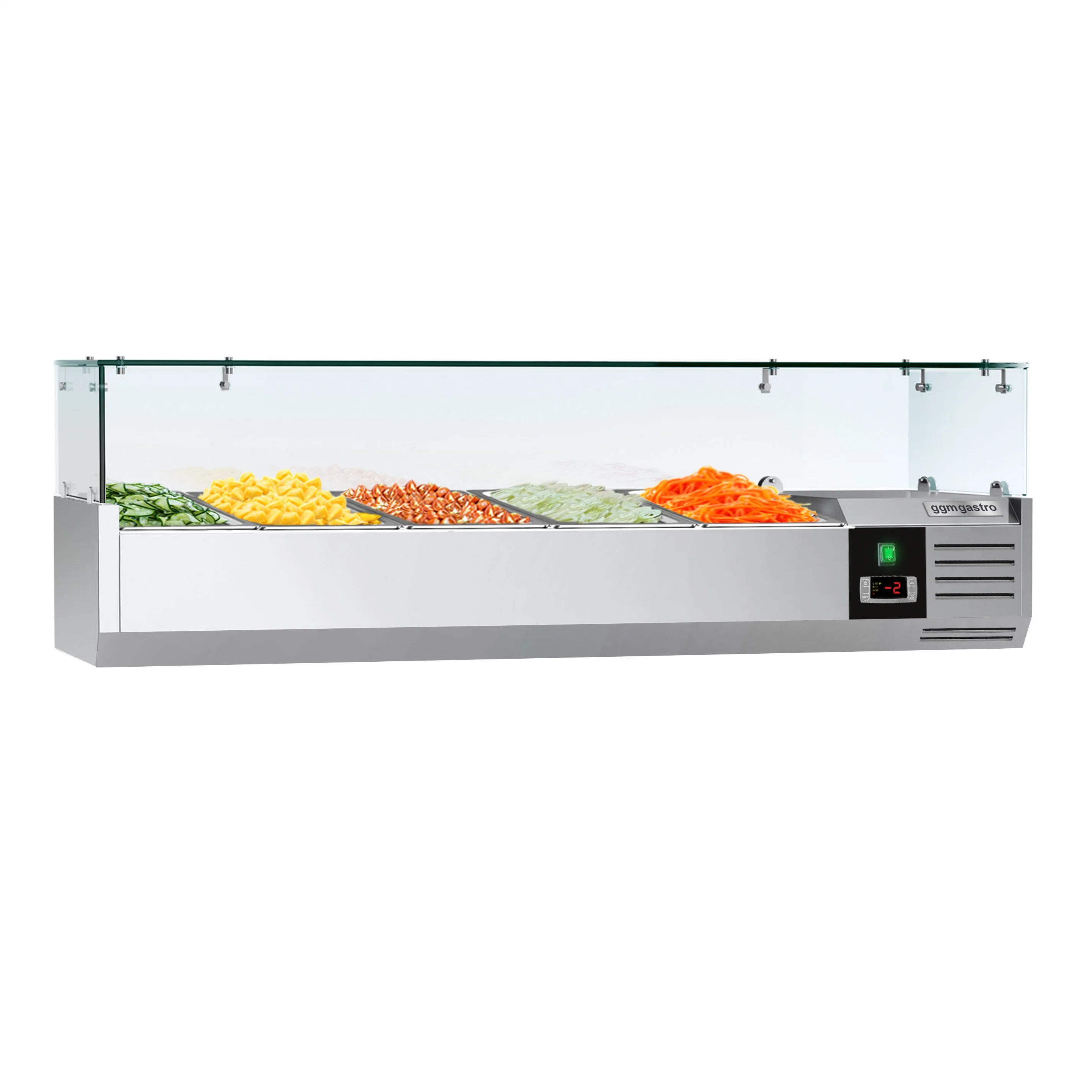 Countertop Salad Bar Pizza Refrigerated Display Prep Table