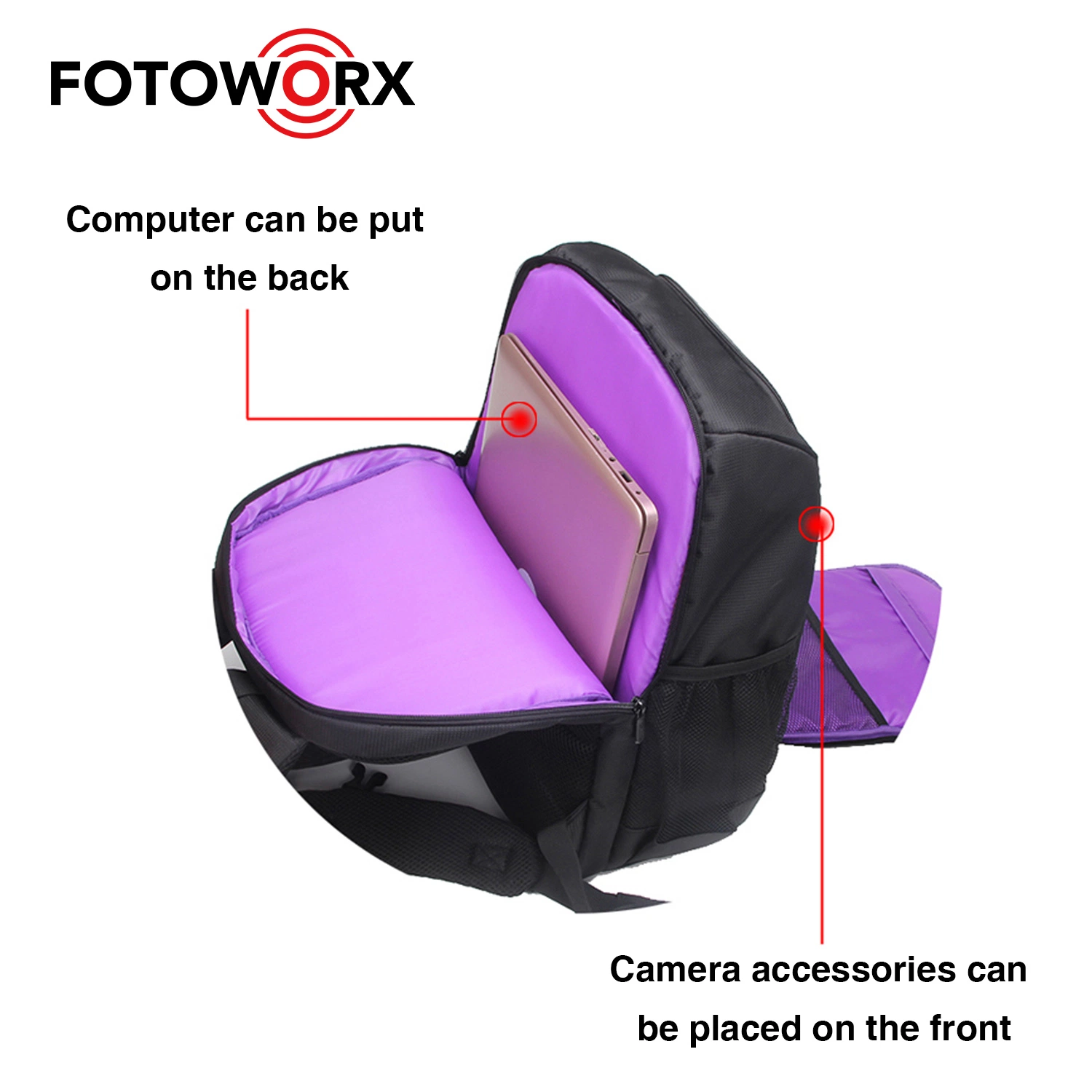 Bolsas Mochila cámara compatible con el lente de cámara DSLR Accesorios trípode