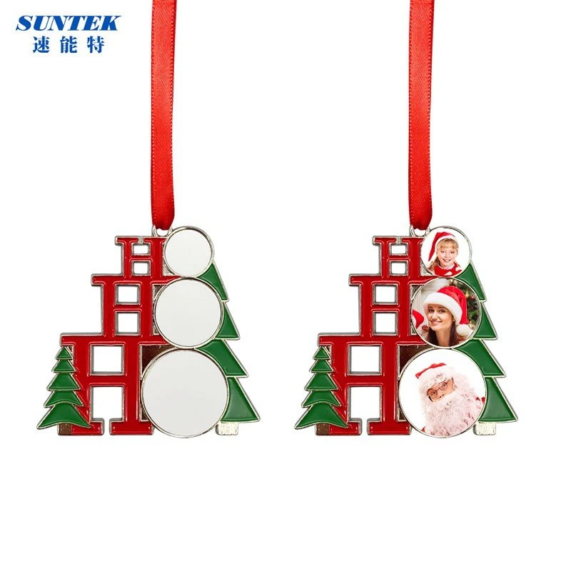 Sublimation Metal Christmas Ornament Decoration for Home & Office & Car