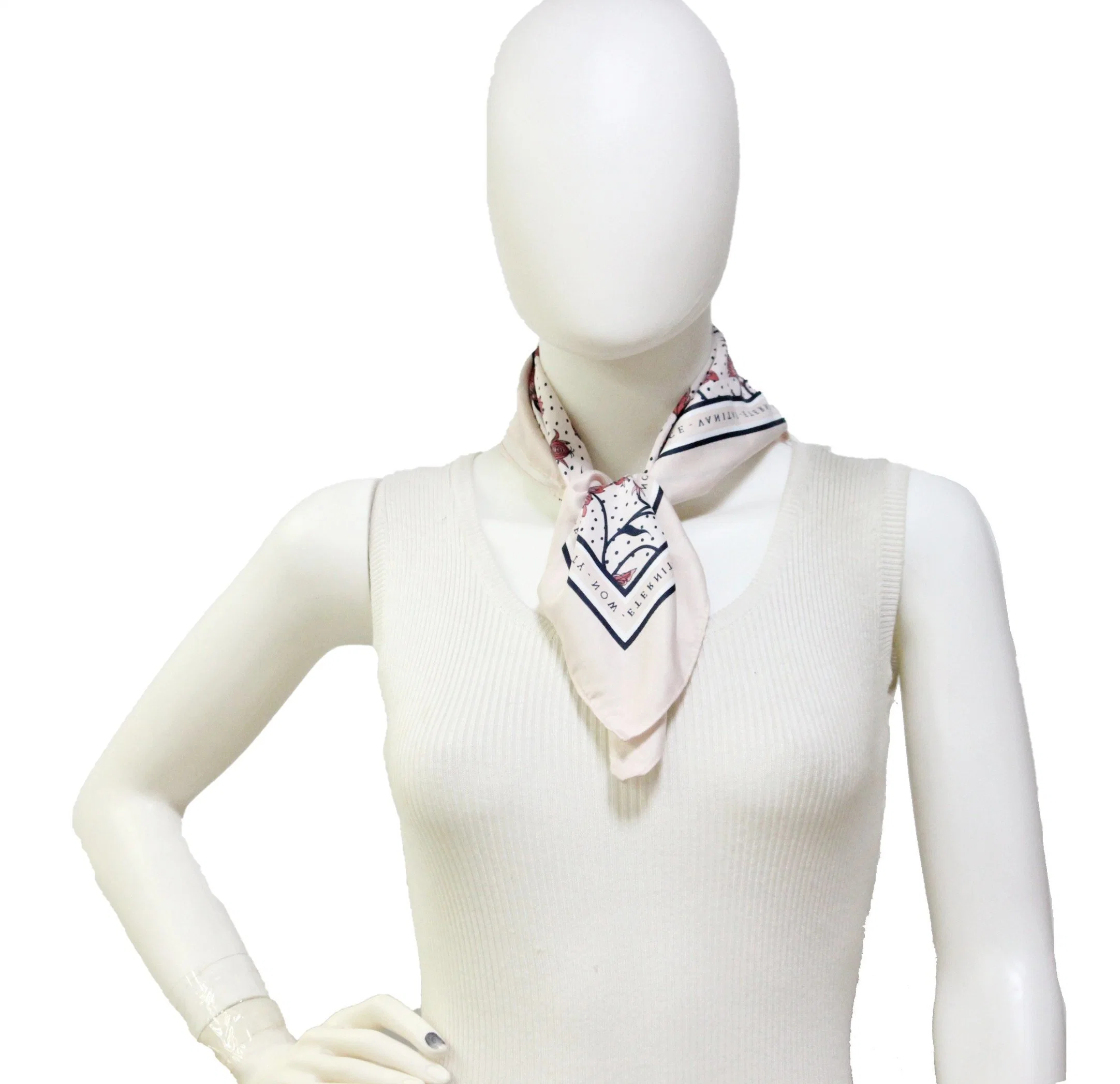 Nature Plain Flower Scarf Pattern High quality/High cost performance Square Neckerchief Bandana Soft Touch