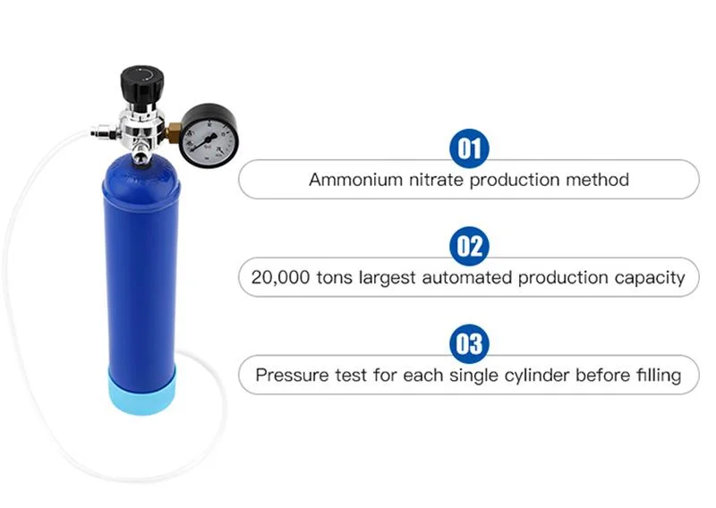 أسطوانات غاز الضفاعة من أكسيد النيتروز المخفوقة Bmax 0.95L 580g N2O شواحن قشدة الطعام