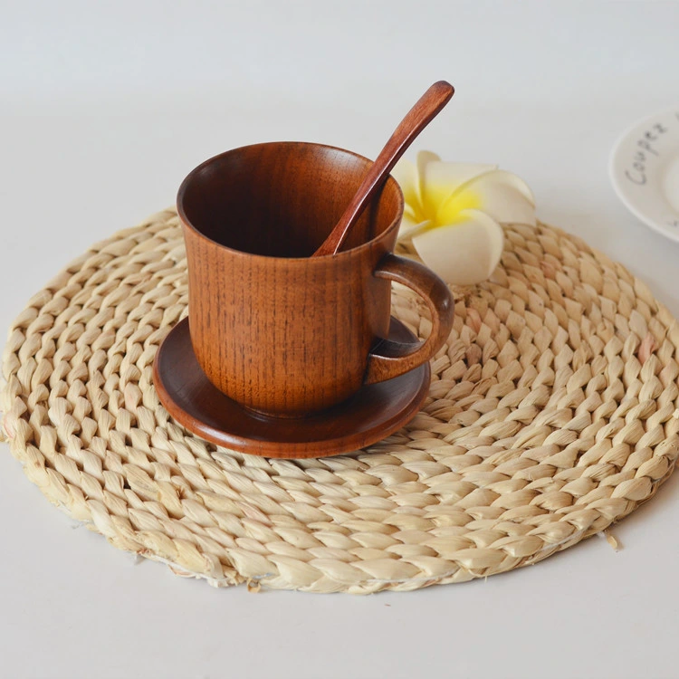 Fancy Bulk Árabe Vintage Madera reutilizable hecho a mano Hotel de encargo Casa Taza de té con leche de sake de café de madera