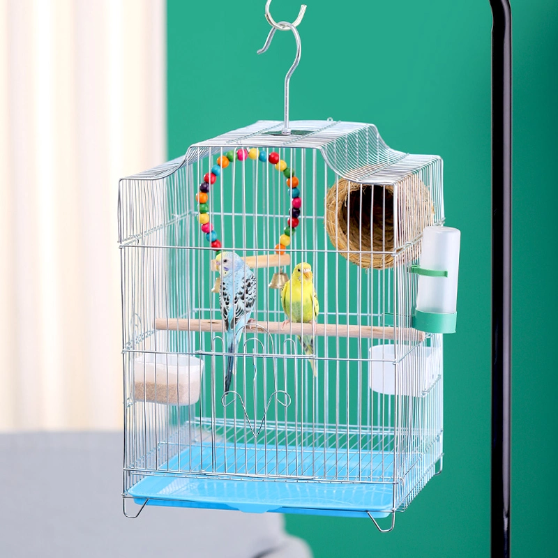 Wholesale/Supplier Price Bird Folding Cage with Wooden Stand and Removable Tray Blue Green Pink