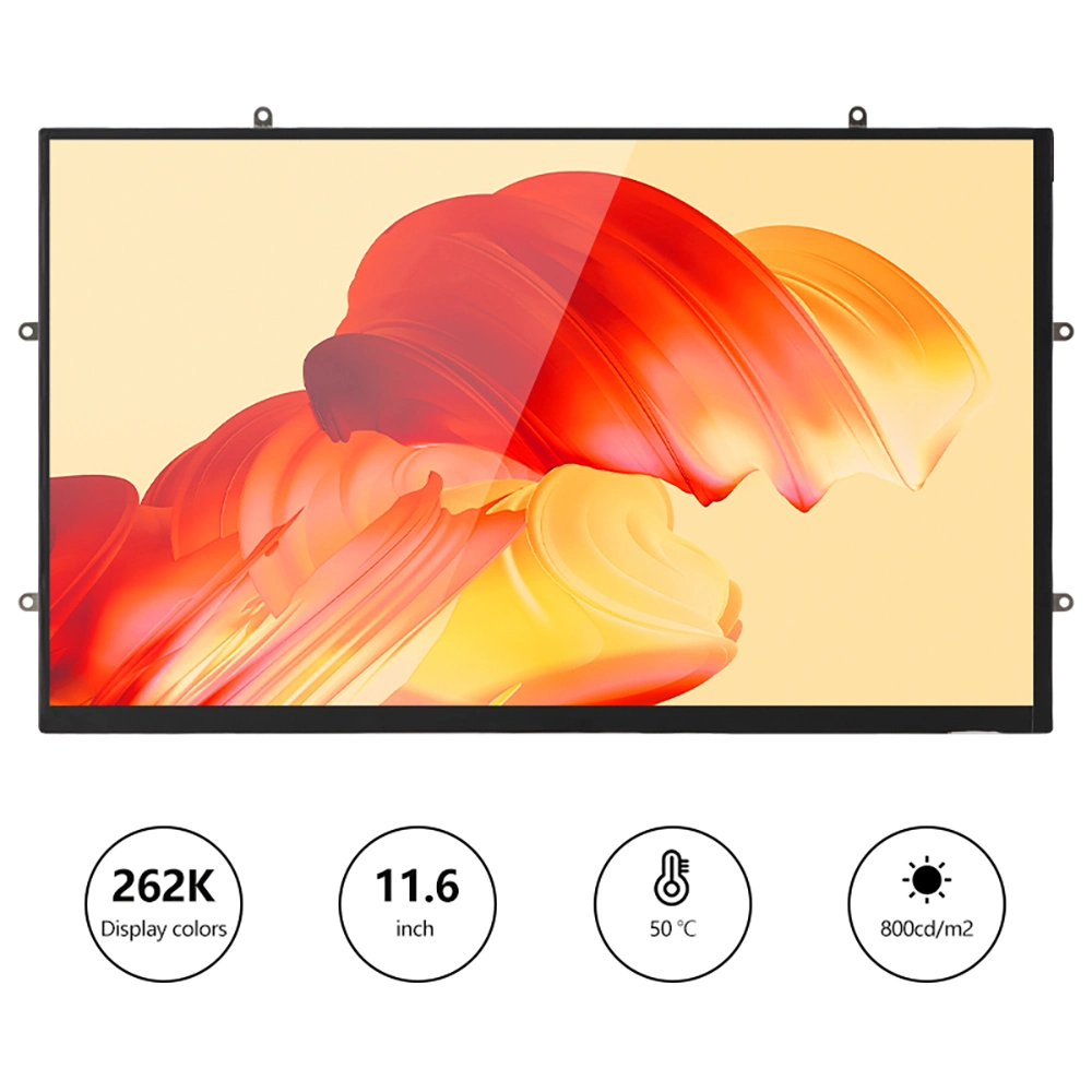 11.6 pulgadas en diagonal mide área activa de los módulos de LCD con resolución WXGA