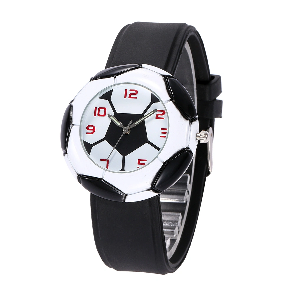 Waterproof Children Fashion Casual Football Silicone Quartz Wrist Watch