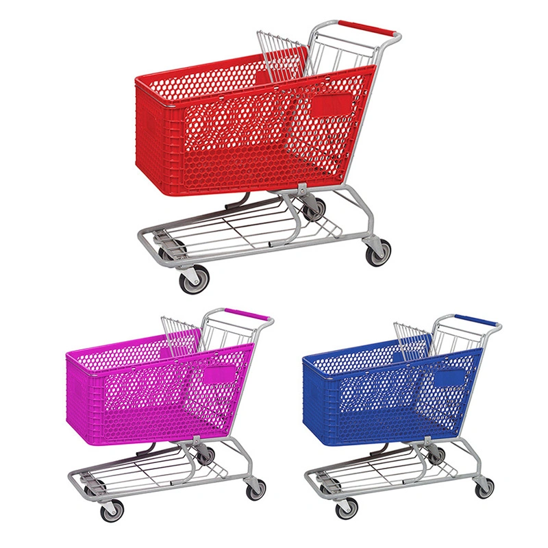 Aisan Style Steel and Plastic Shopping Trolley