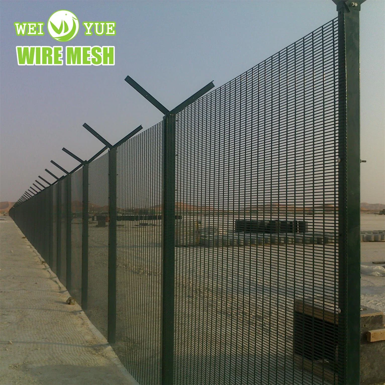 Galvanized Clear View Anti Theft Anti Cut Fence 358 Anti Climb High Security Welded Wire Mesh Fence Panels