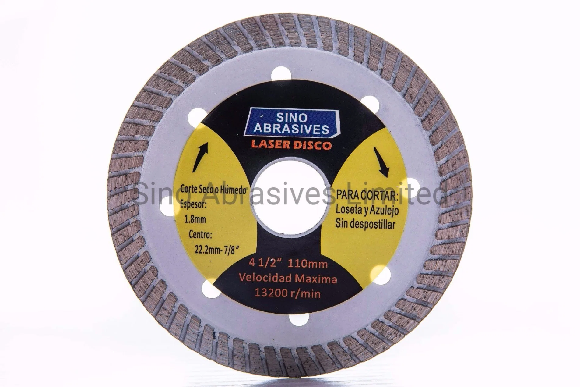 Lazered Turbo Type Dry Diamond Saw Blade for Ceramic Cutting