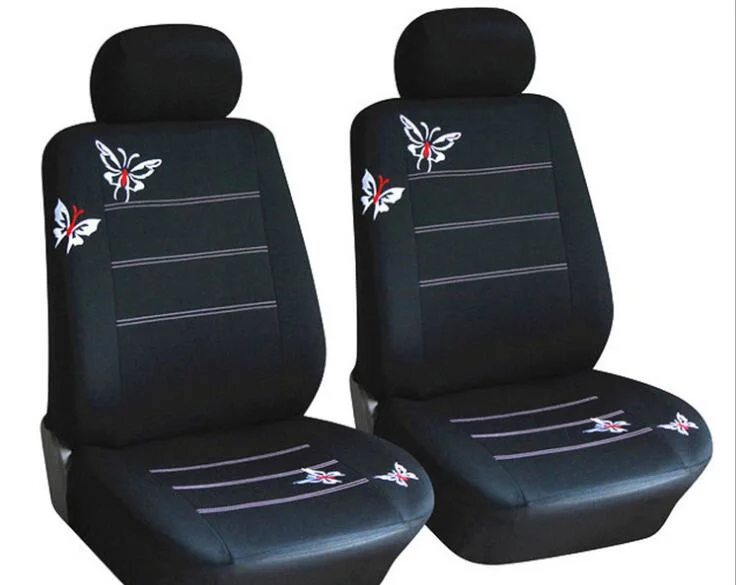 Bordado de mariposas de tamaño Universal Tapa de asiento de coche la mayoría de los asientos de vehículos