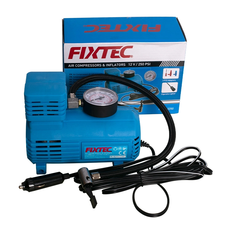 Fixtec DC 12V Portable Car Air Compressor 260psi for Bike Tires, Car Tires, Athletic Balls