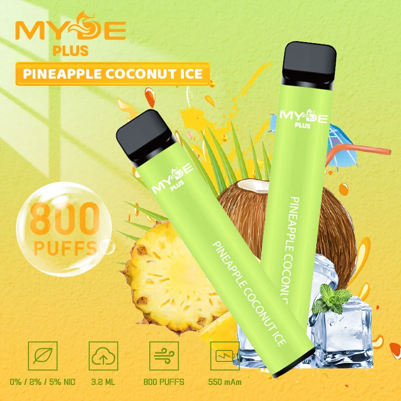 Myde Factory Prix bas Vaporisateur personnalisé Puff plus Vape jetable 800 bouffée