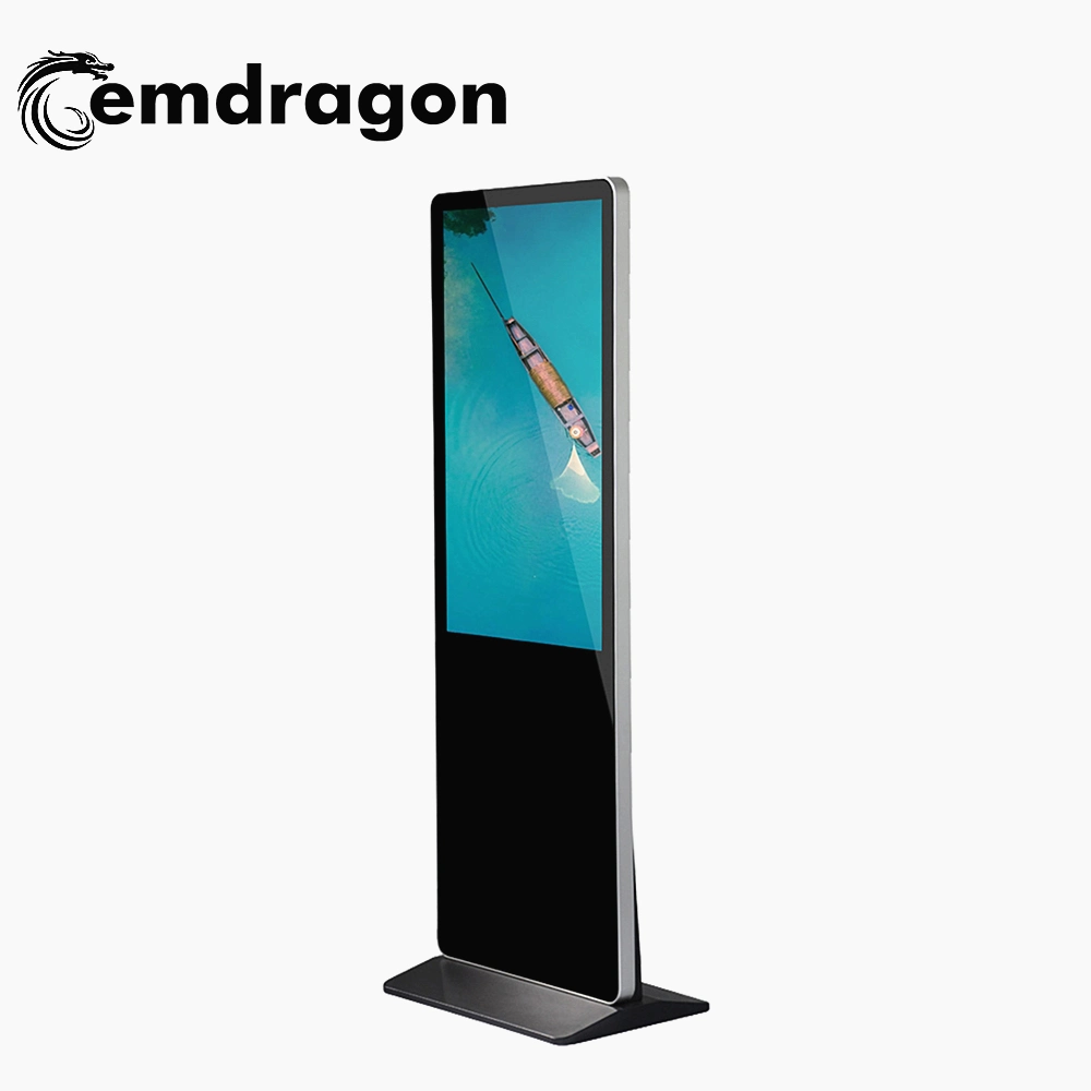 Slim 55 Inch Dual Screens LCD Digital Signage New Digital Signage Player Floor Standing LCD Advertising Player