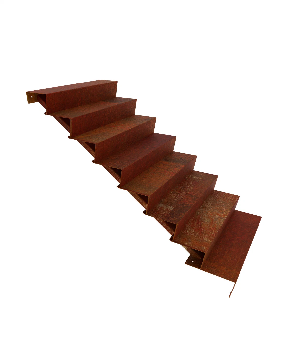 Rustic Weathering Steel Garden Steps for Outdoor Stairs