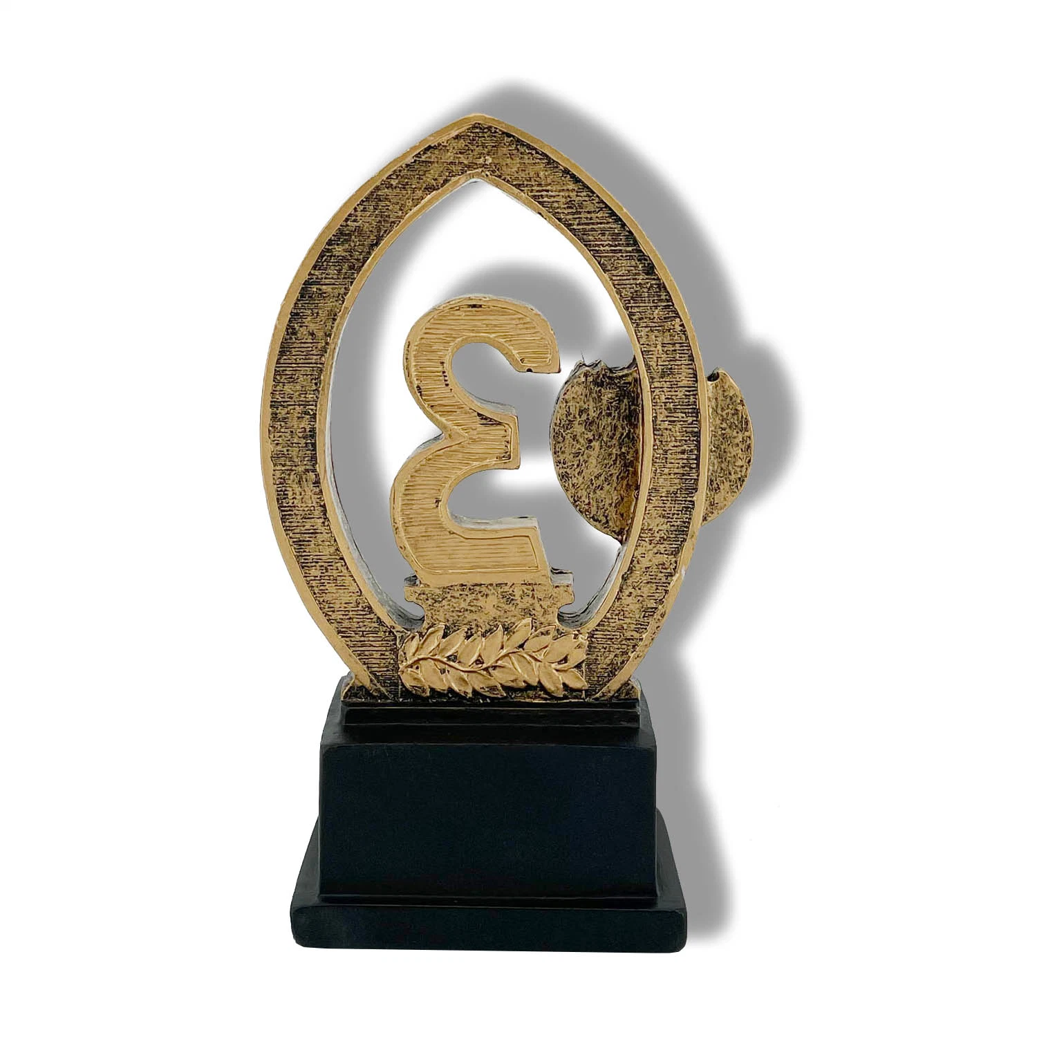 Resin Trophy Third Prize Award of Sports Souvenir Promotion Item