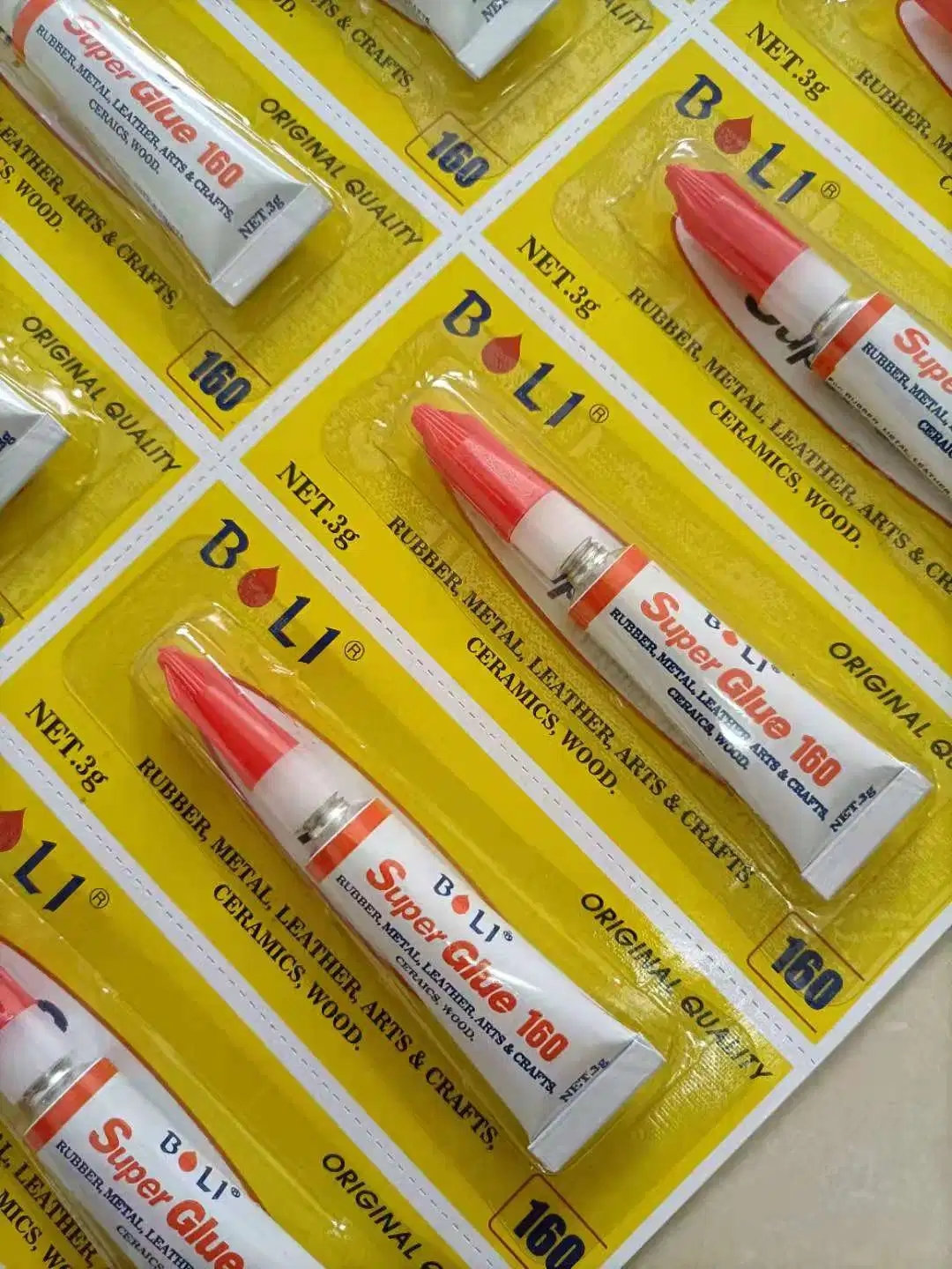 Китай заводской марки Boli мгновенный клей Super Glue на 12трубки/Card упаковки