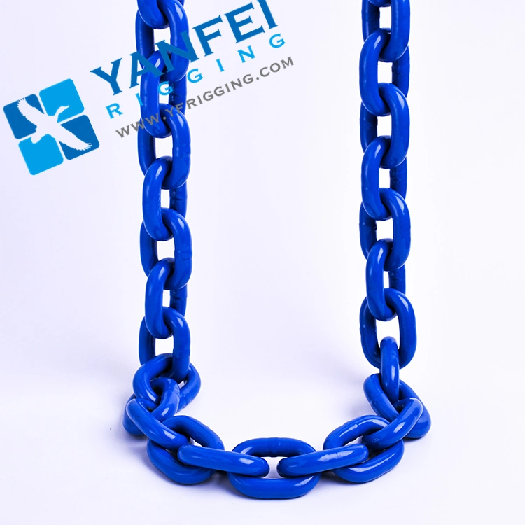 Factory Black/Blue Finished Grade 80/100 En818-2 Alloy Steel Lifting Chain G80 Chain