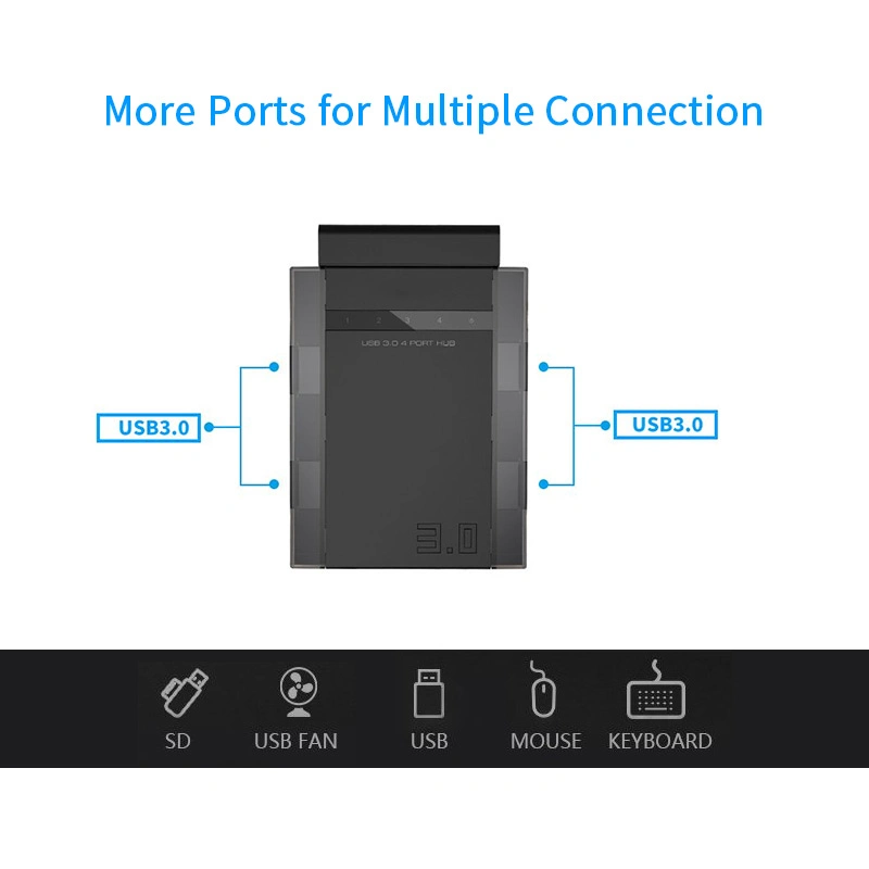 Winstars Uh3041p Superspeed USB 3.0 4-Port Fast Charging USB-a Hub