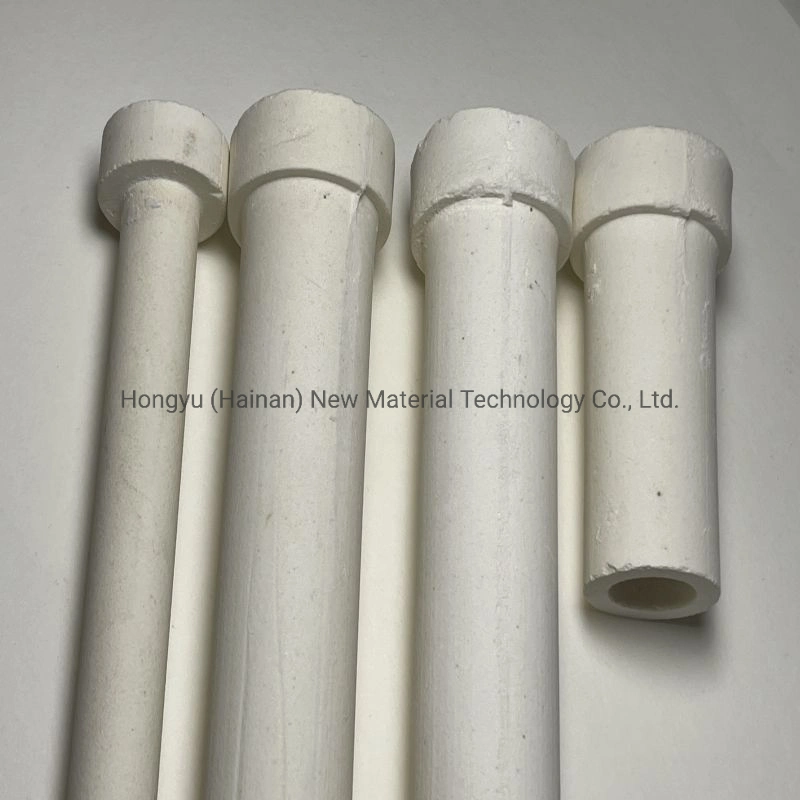 Tempered Glass Furnace High Precision Machining Thermocouple Industrial Structure 75% Alumina Custom Ceramic and Pipe T-Shaped Ceramic Tube