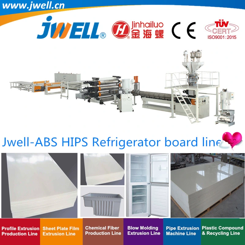 Jwell-ABS|HIPS|GPPS|PMMA Plastic Refrigerator Board Recycling Making Extrusion Machinery Used in Refrigerator Door|Inner Gallbladder|Drawers Water Dispensers